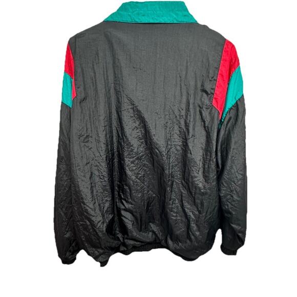 Vintage 80s 90s Windbreaker Size Large Active Sensations Track Suit Jacket Black - Picture 6 of 9